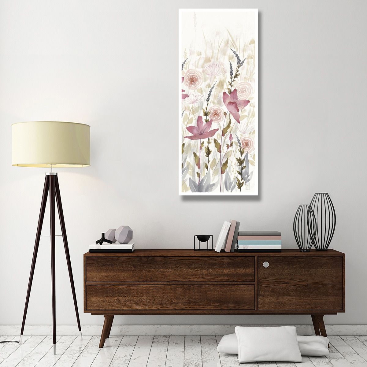 Watercolor Garden III Light -Paper Art-26&quotx62"