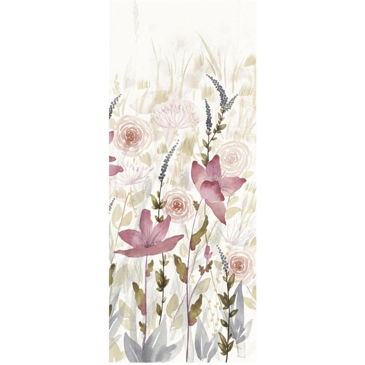 Watercolor Garden III Light -Paper Art-32&quotx77"