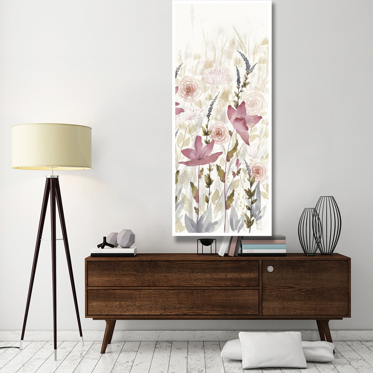 Watercolor Garden III Light -Paper Art-32&quotx77"