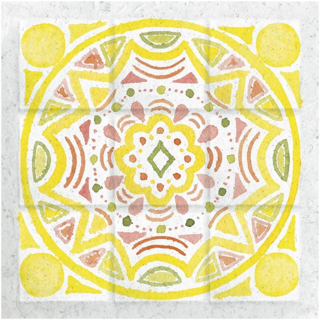 Citrus Tile II -Paper Art-20&quotx20"