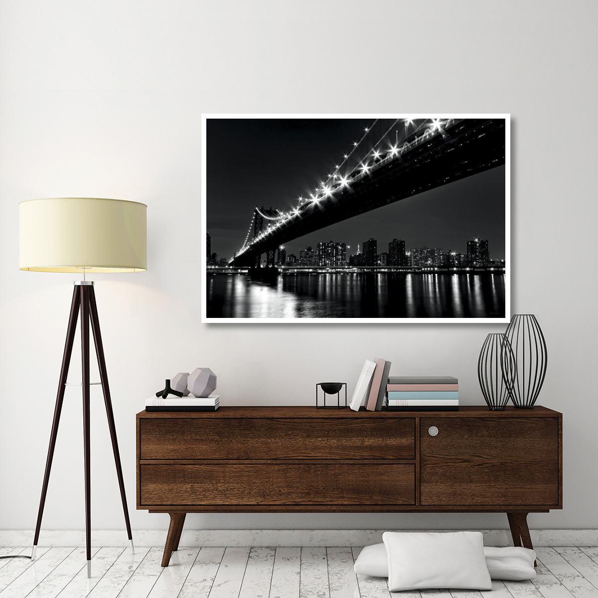 Manhattan Bridge -Paper Art-62&quotx42"