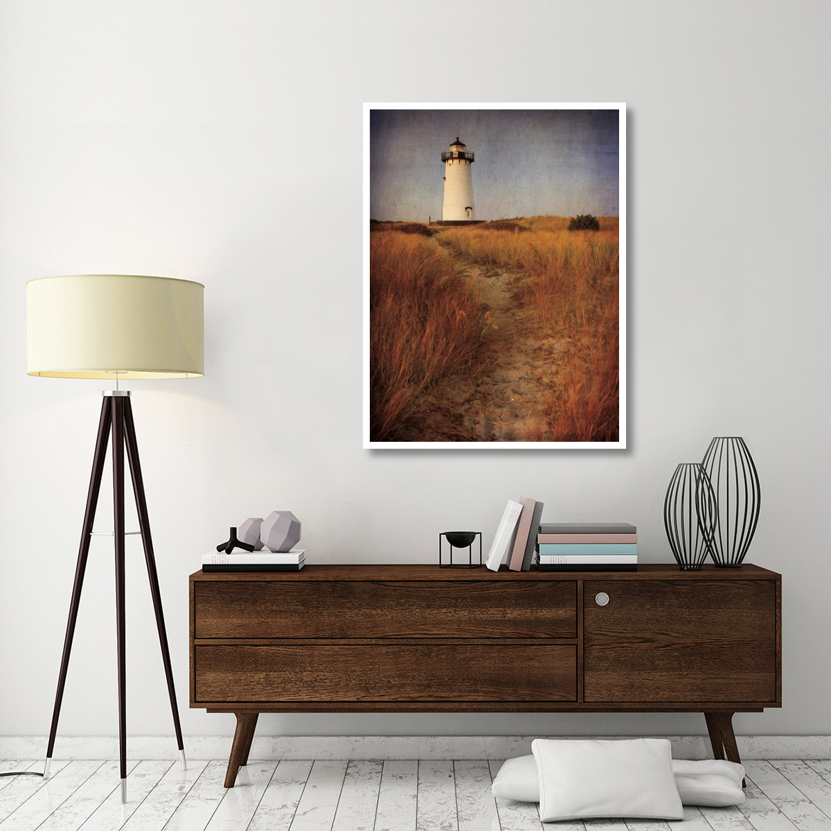 To the Harbor Light -Paper Art-38&quotx50"