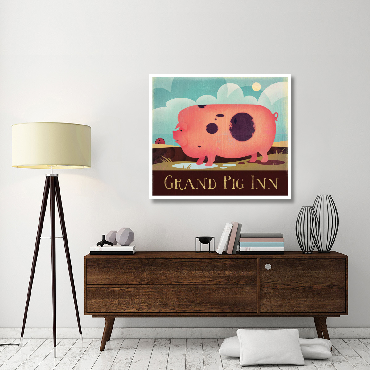 Grand Pig Inn -Paper Art-46&quotx40.72"