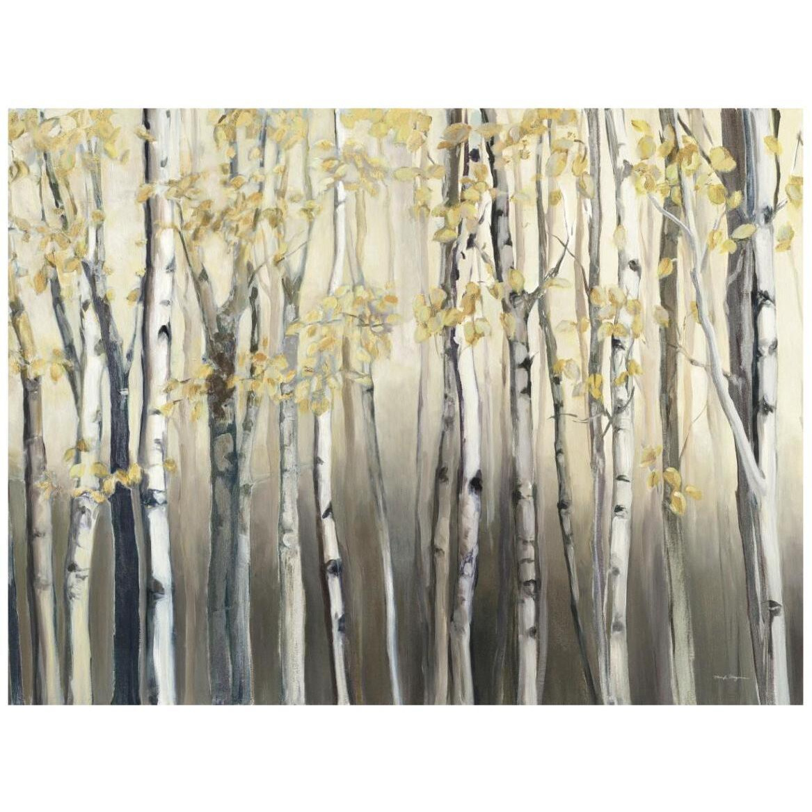 Golden Birch III -Paper Art-42&quotx32"