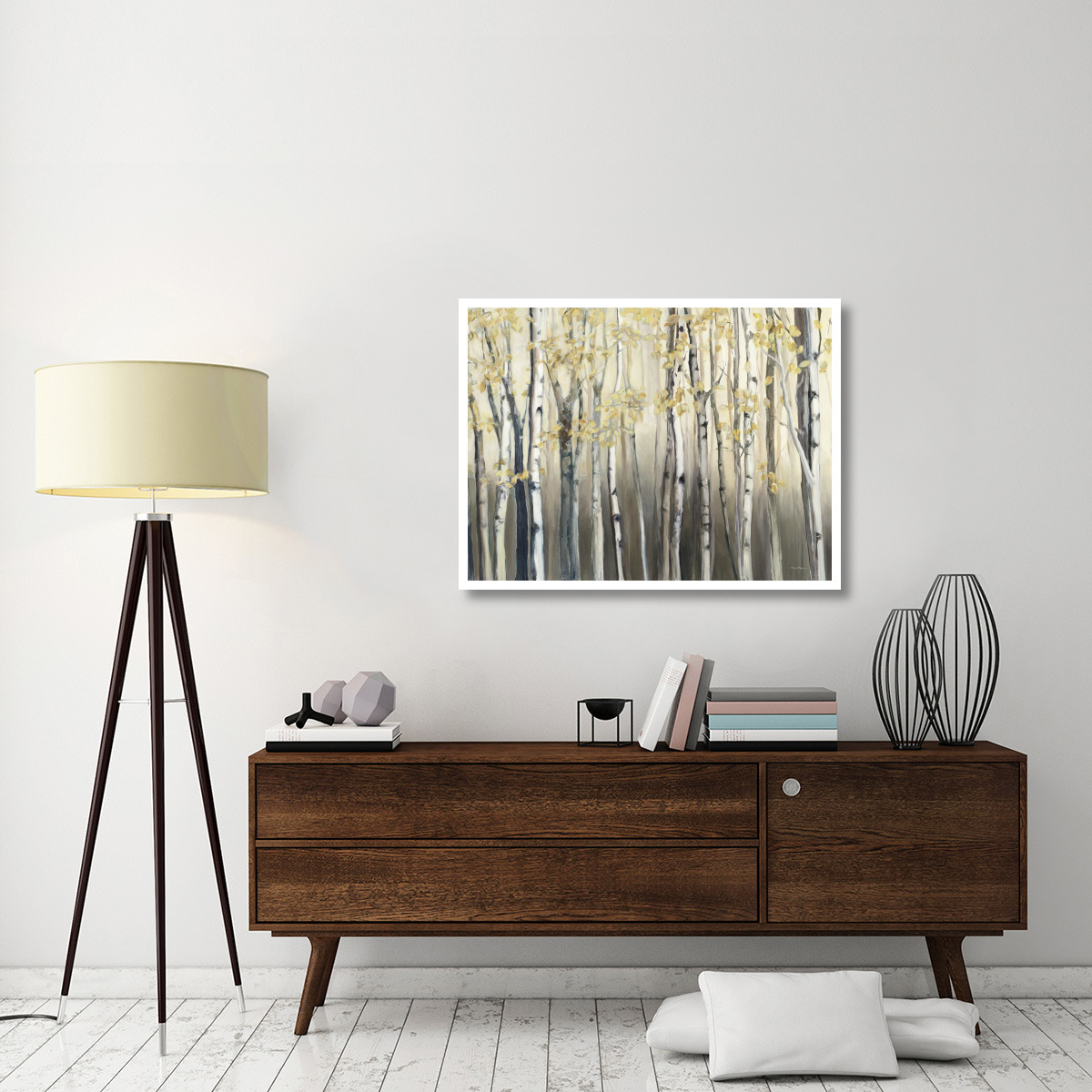 Golden Birch III -Paper Art-42&quotx32"