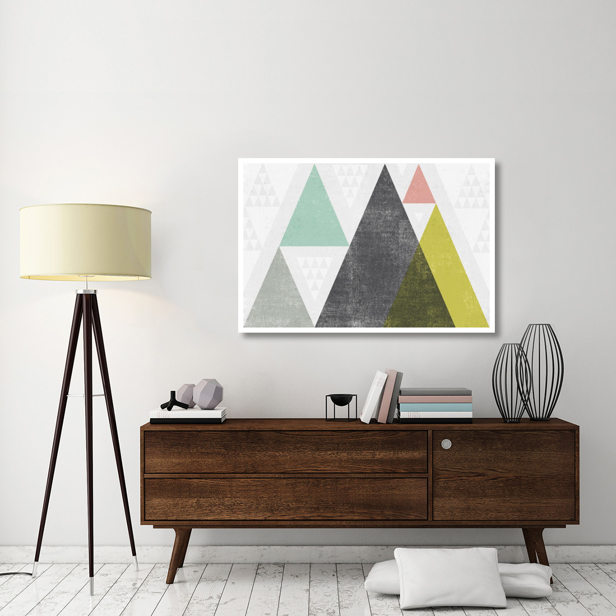 Mod Triangles I -Paper Art-50&quotx34"