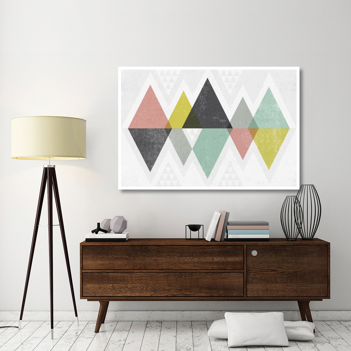 Mod Triangles II -Paper Art-62&quotx42"