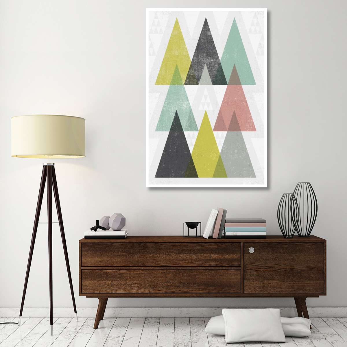 Mod Triangles IV -Paper Art-42&quotx62"