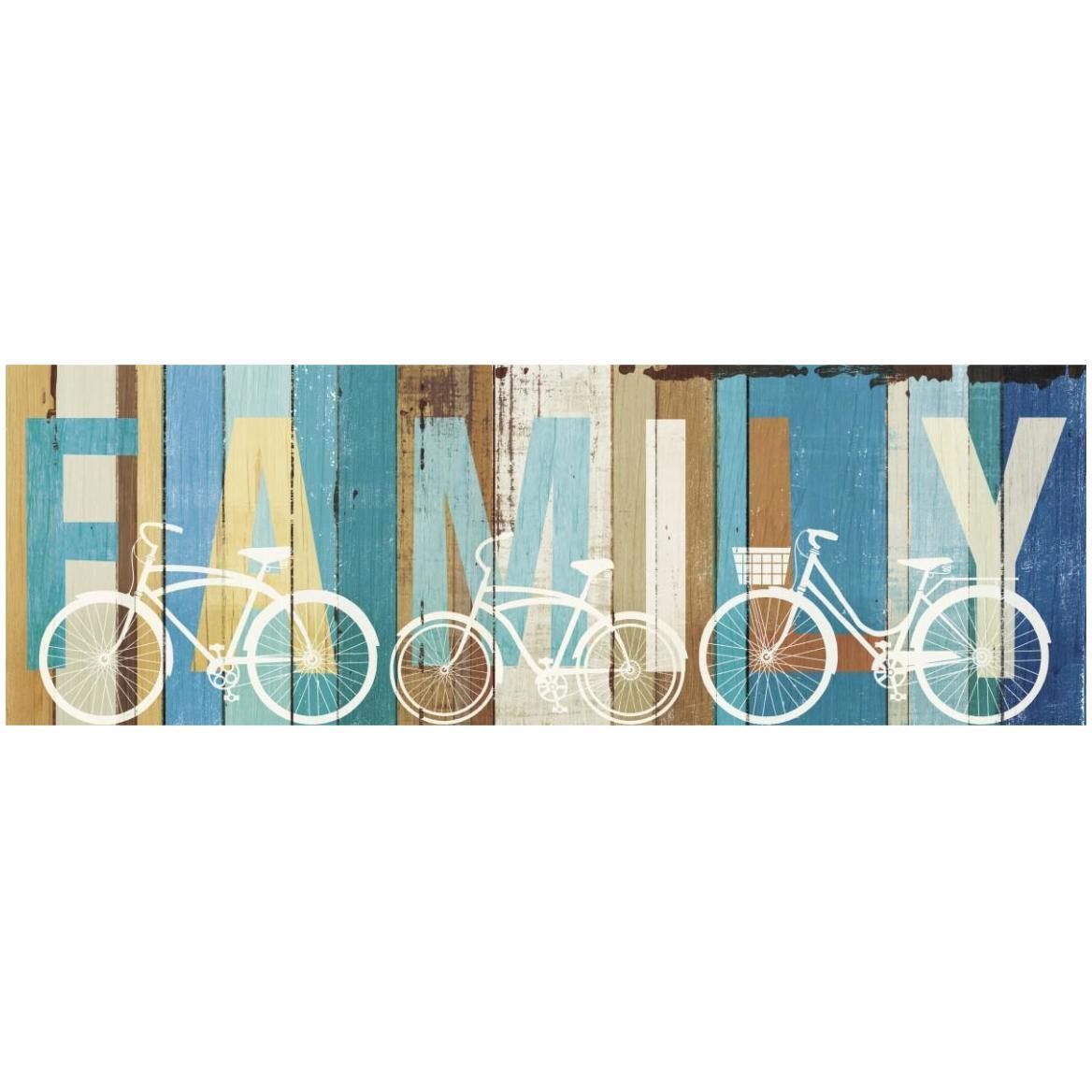 Beachscape Bicycle Family -Paper Art-56&quotx20"