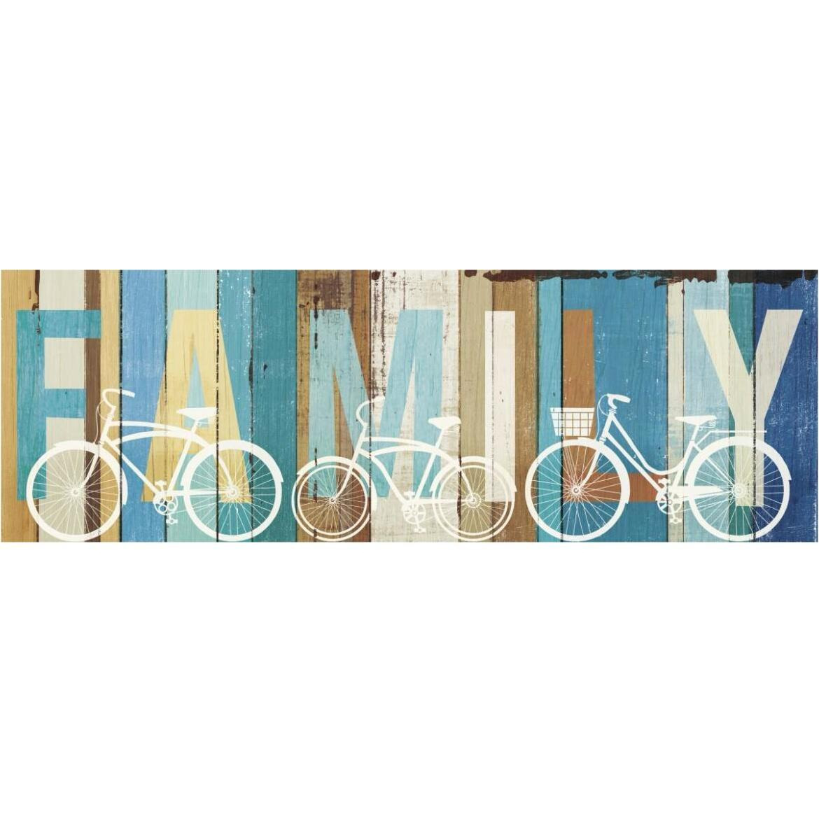 Beachscape Bicycle Family -Paper Art-74&quotx26"