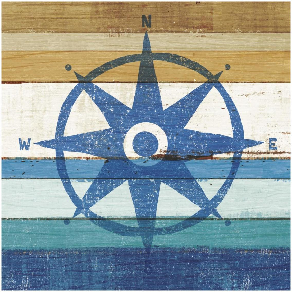 Beachscape IV Compass -Paper Art-32&quotx32"