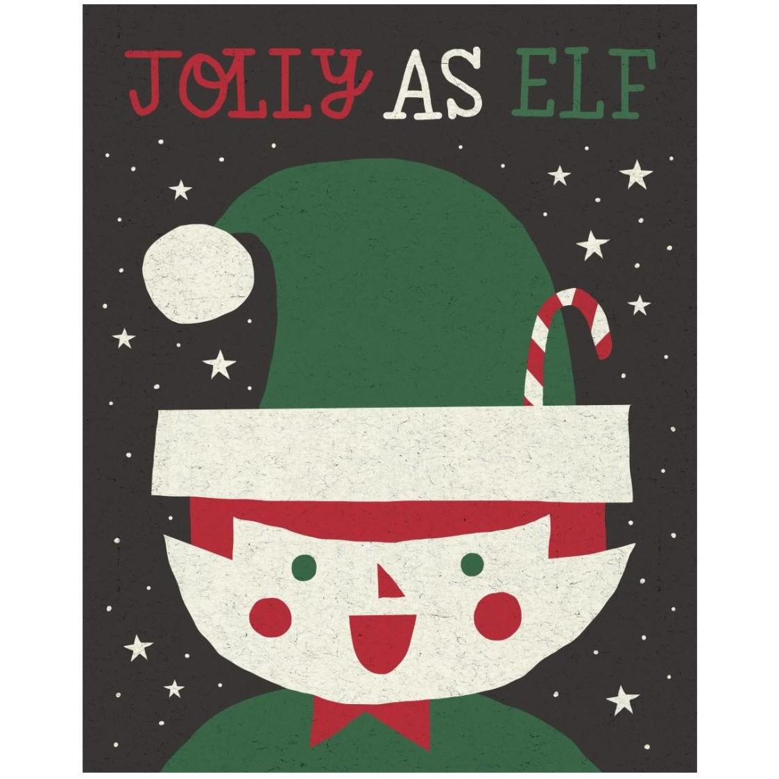 Jolly Holiday Elf -Paper Art-22&quotx26"