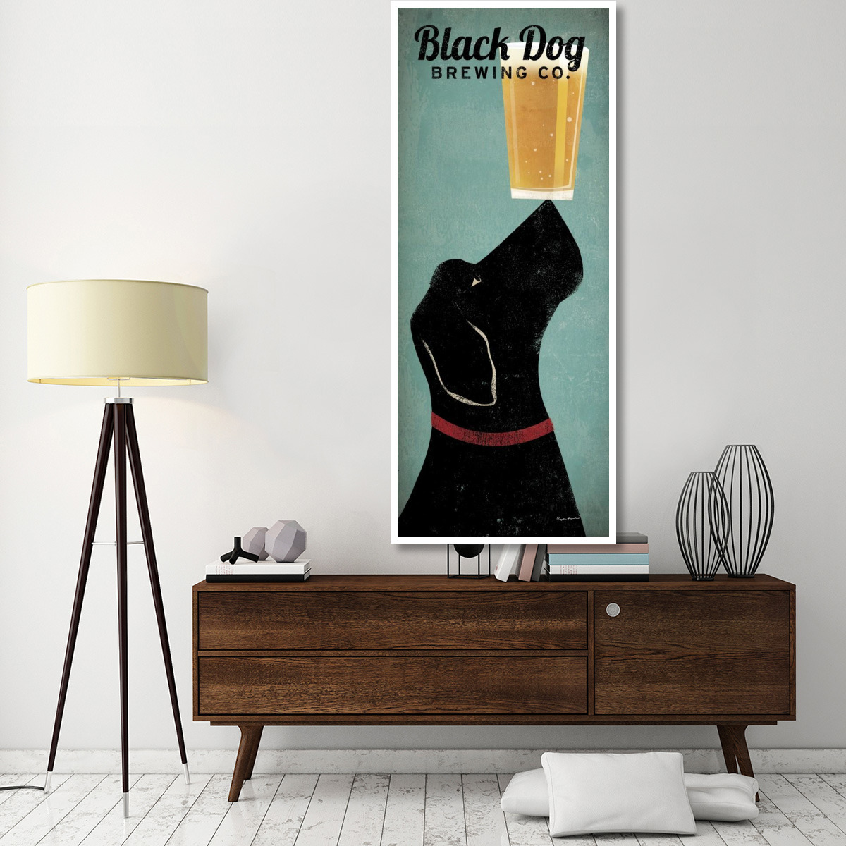 Black Dog Brewing Co Square -Paper Art-32&quotx77"