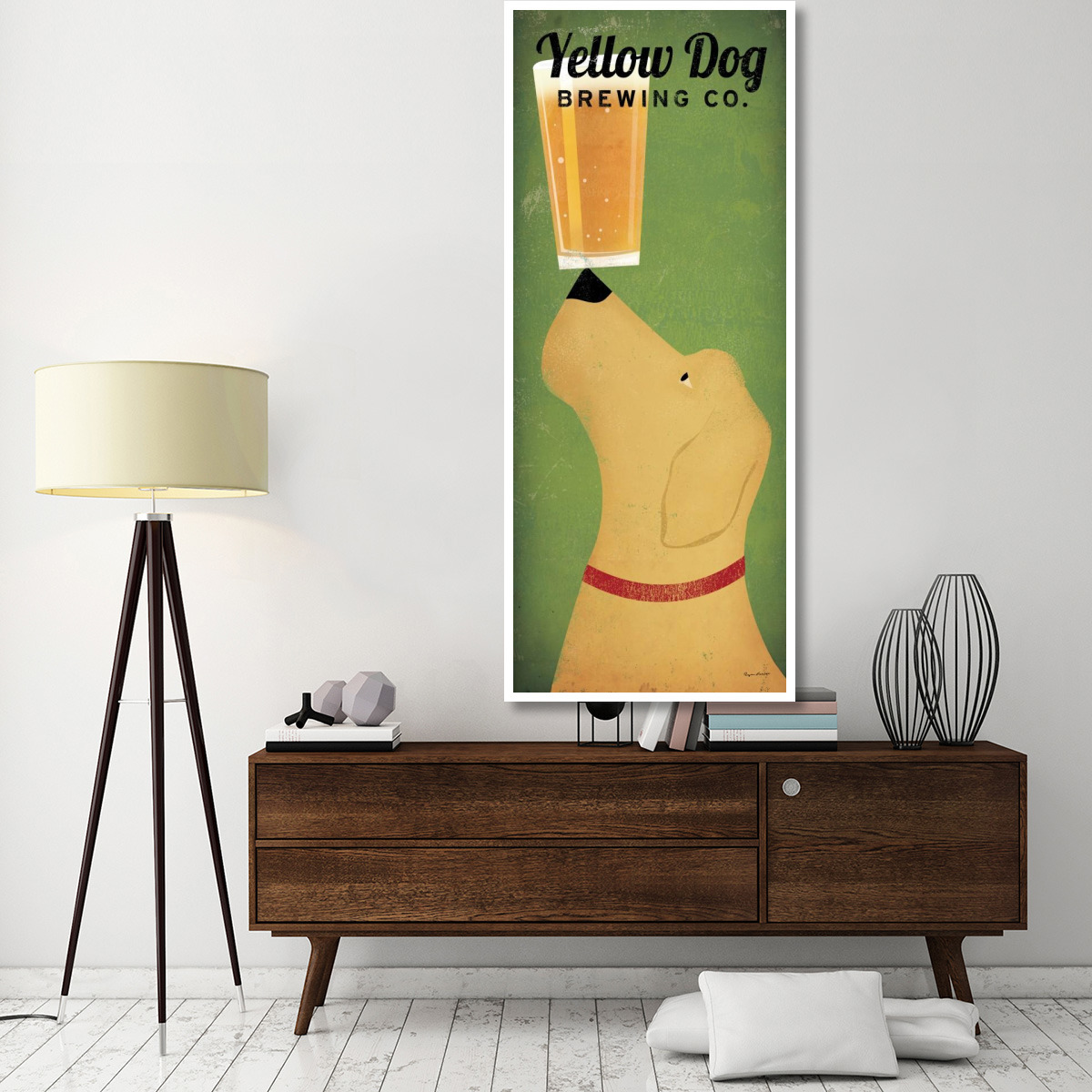 Yellow Dog Brewing Co Square -Paper Art-32&quotx77"