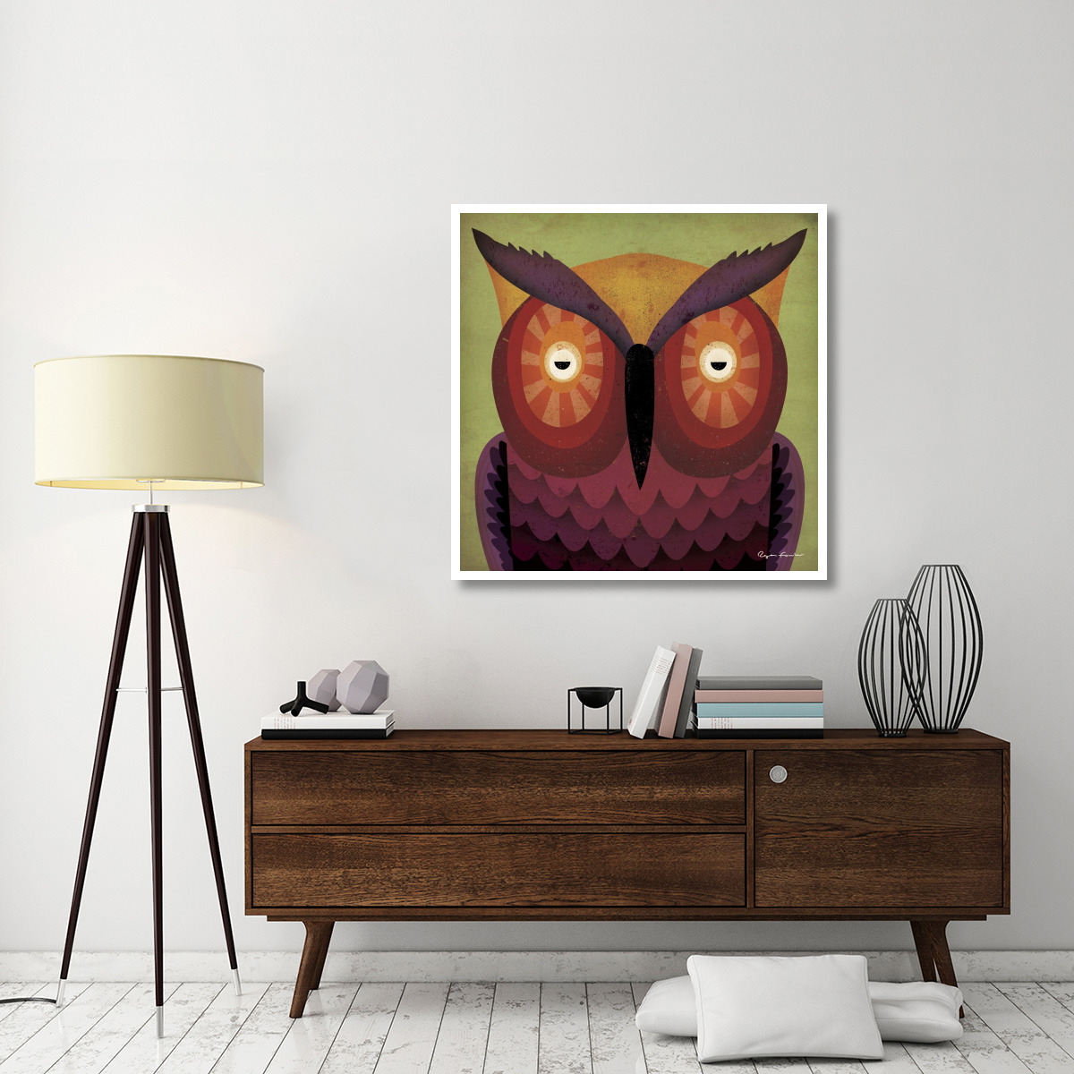 Owl Wow -Paper Art-42&quotx42"