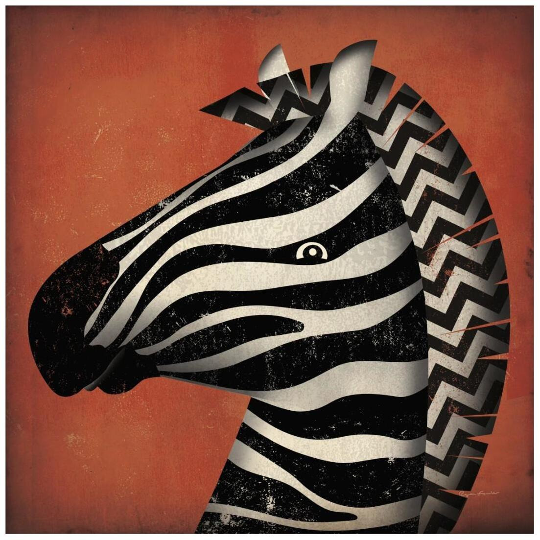 Zebra Wow -Paper Art-20&quotx20"