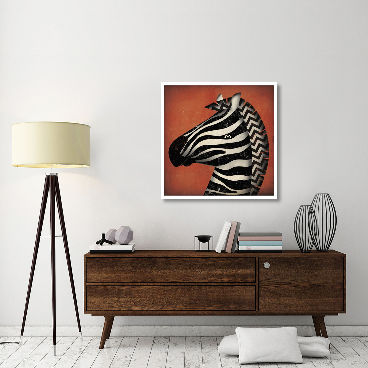 Zebra Wow -Paper Art-38&quotx38"