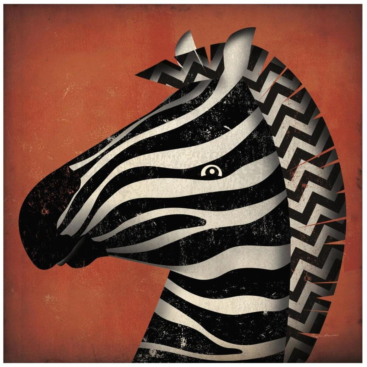 Zebra Wow -Paper Art-42&quotx42"