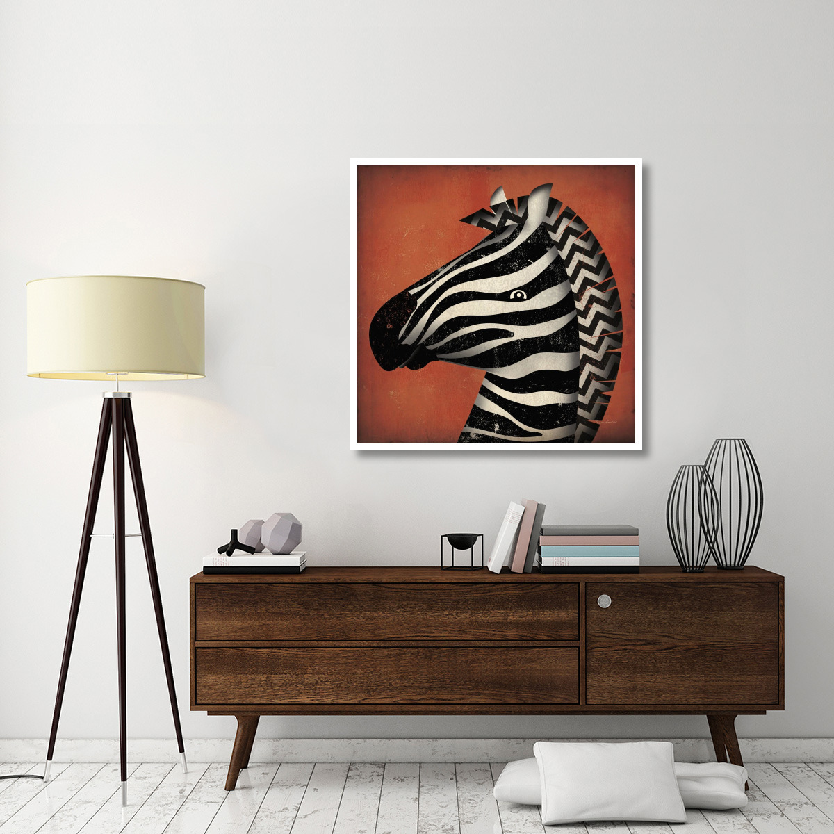 Zebra Wow -Paper Art-42&quotx42"