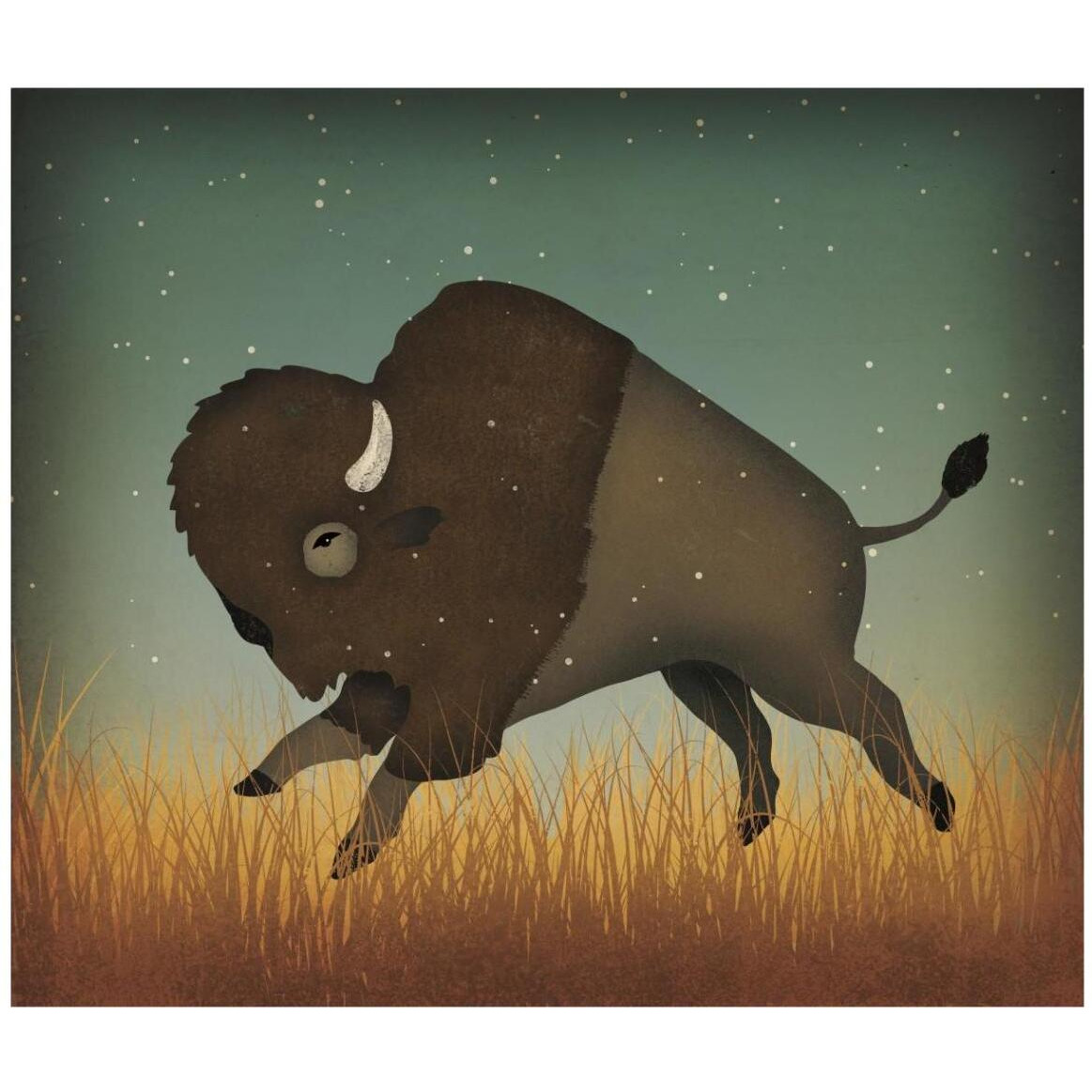 Buffalo Bison II -Paper Art-42&quotx36.4"