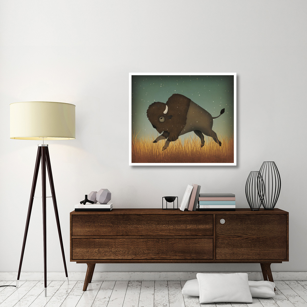 Buffalo Bison II -Paper Art-42&quotx36.4"