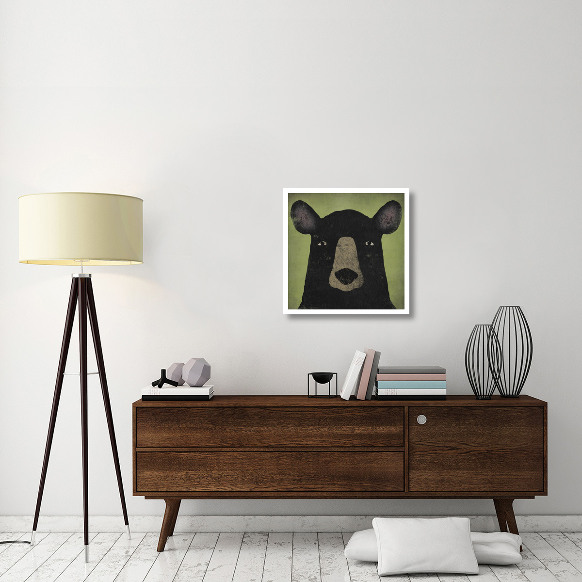 The Black Bear -Paper Art-26&quotx26"