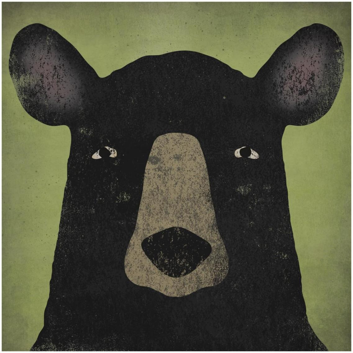 The Black Bear -Paper Art-32&quotx32"