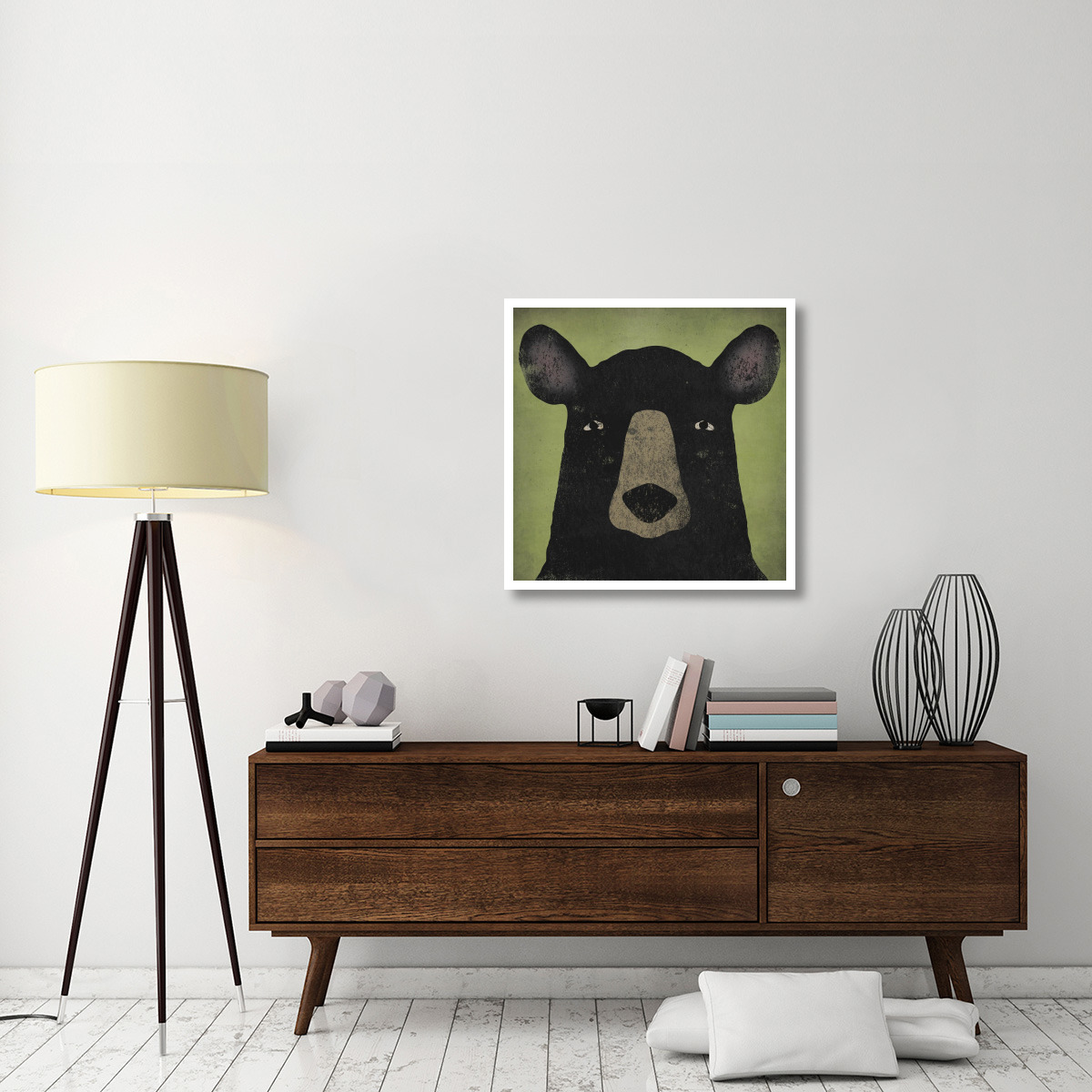 The Black Bear -Paper Art-32&quotx32"