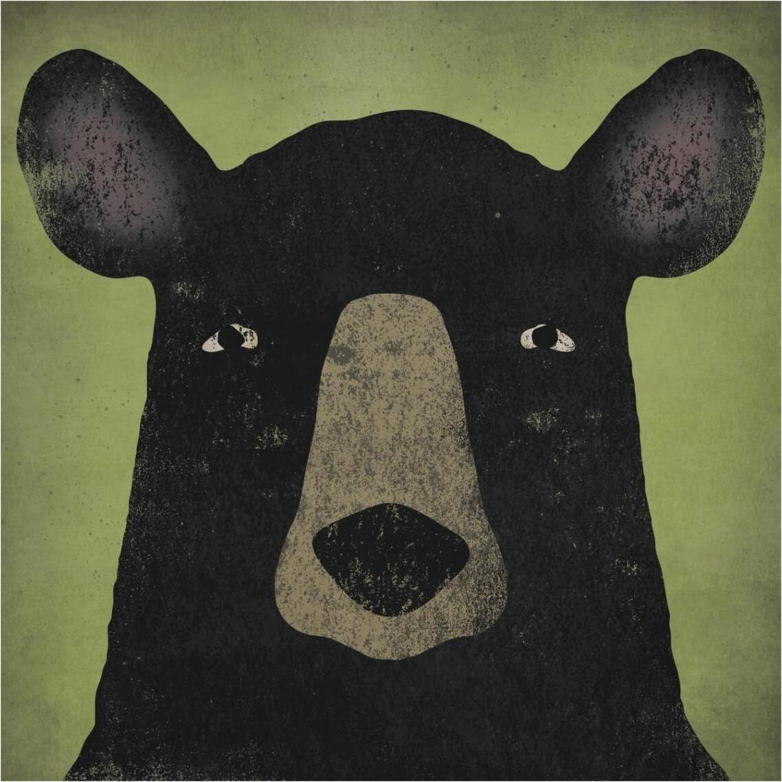 The Black Bear -Paper Art-38&quotx38"