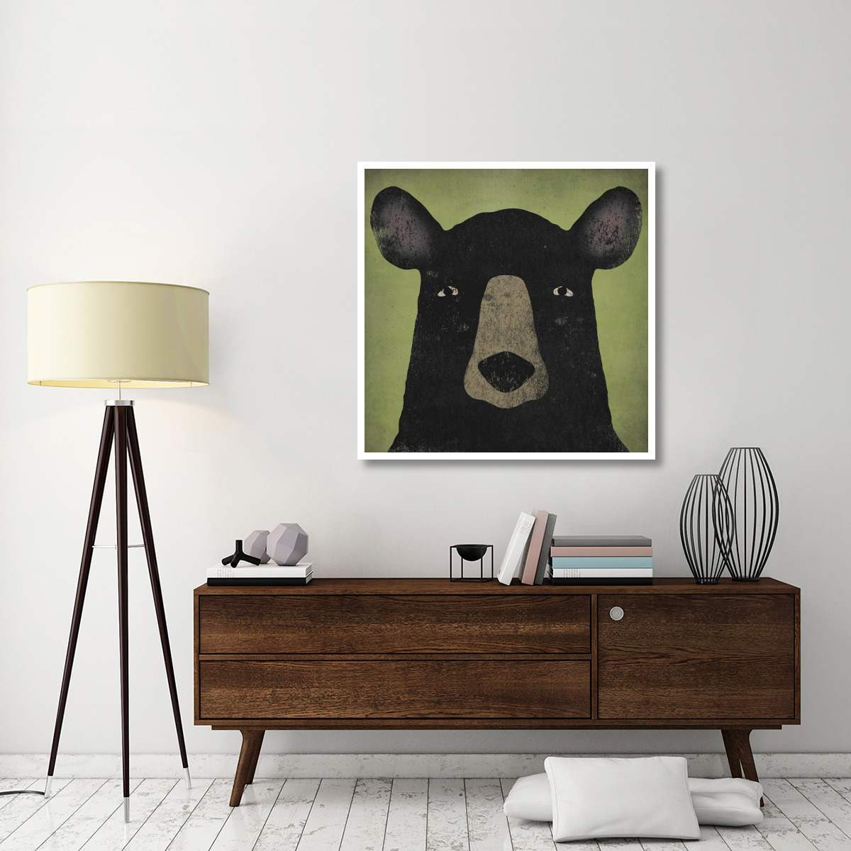 The Black Bear -Paper Art-42&quotx42"