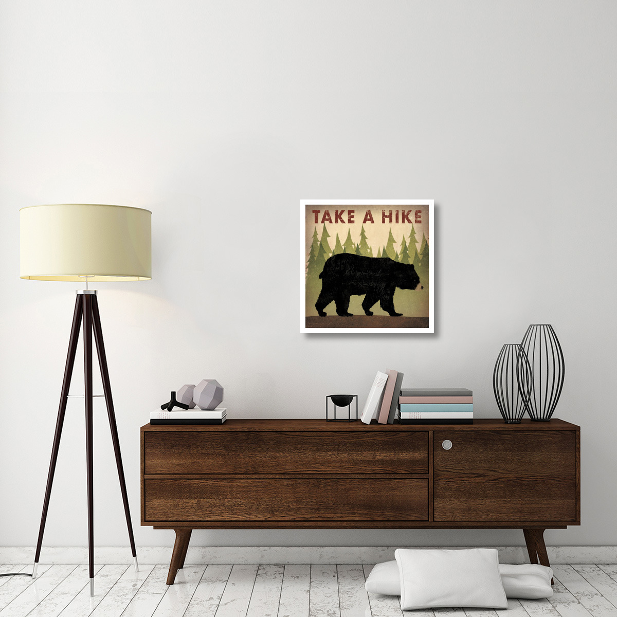 Take a Hike Black Bear -Paper Art-26&quotx26"