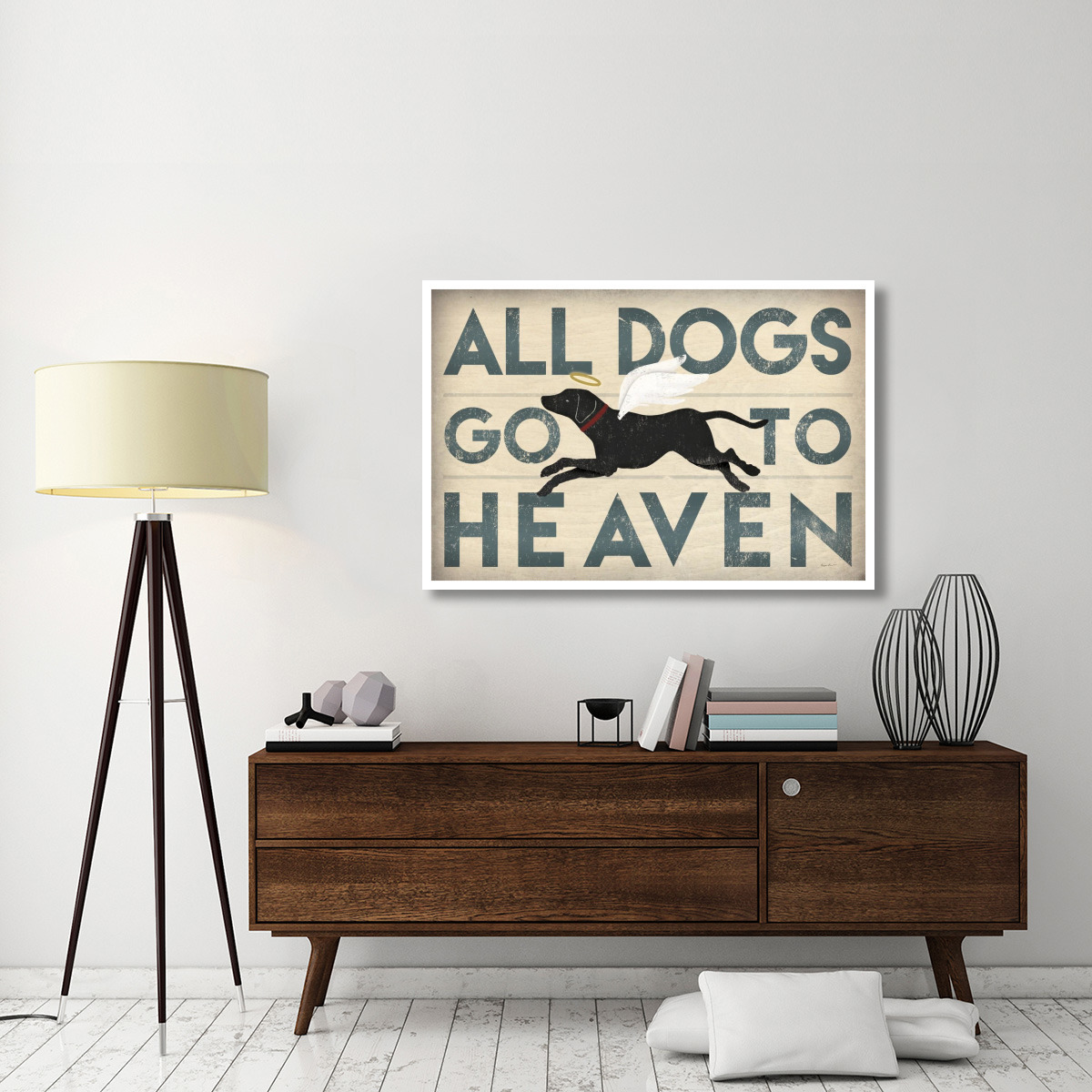 All Dogs Go to Heaven I -Paper Art-50&quotx34"