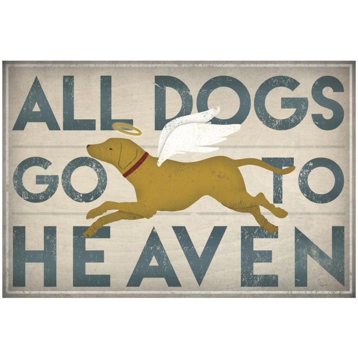 All Dogs Go to Heaven III -Paper Art-20&quotx14"