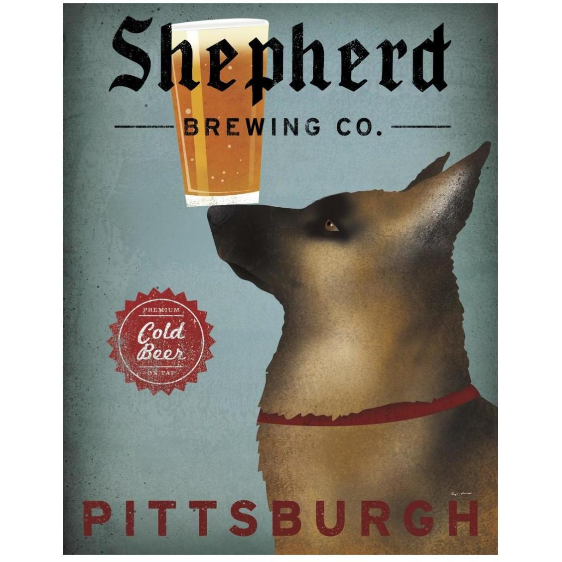 Shepard Brewing Co Pittsburg -Paper Art-22&quotx26"