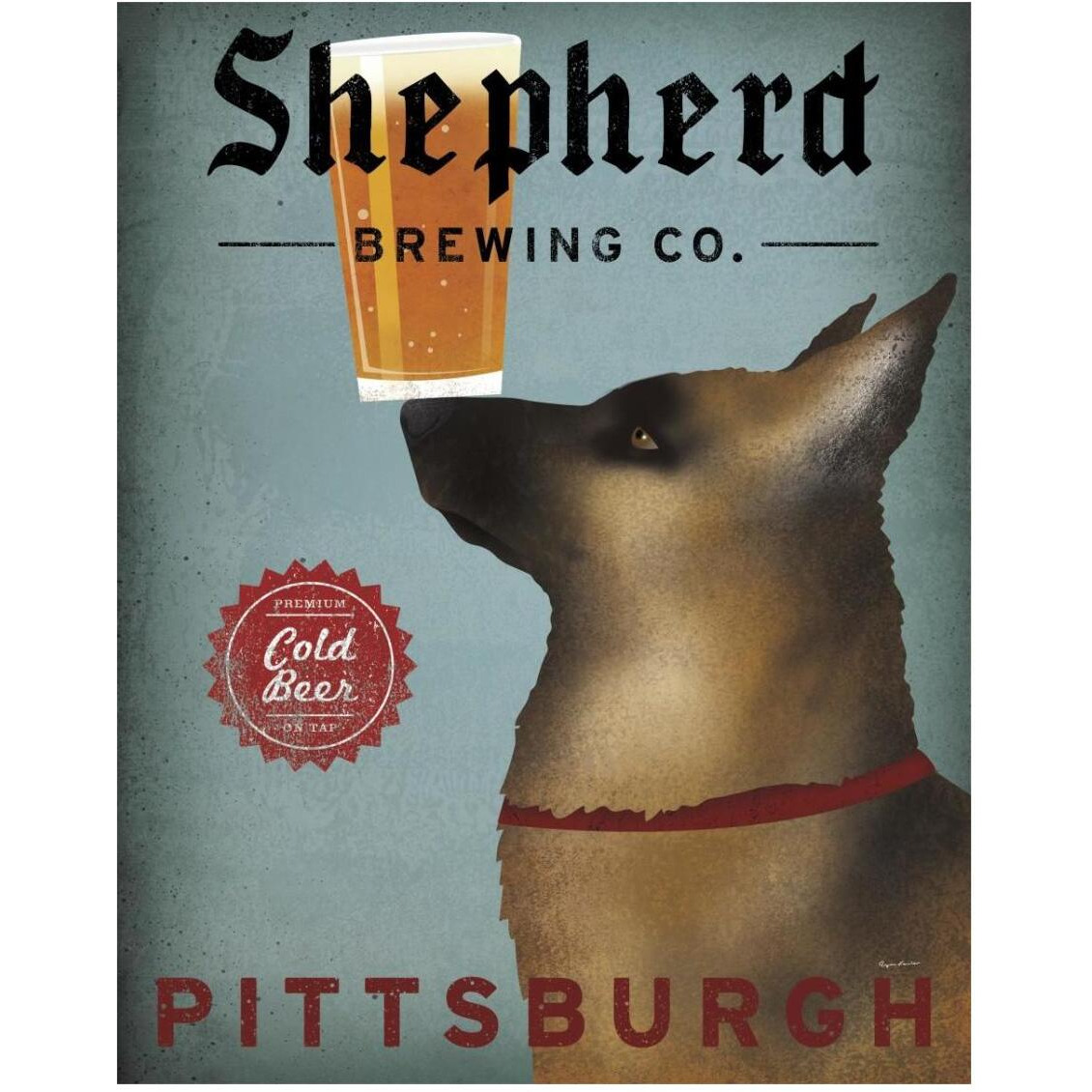 Shepard Brewing Co Pittsburg -Paper Art-24&quotx30"