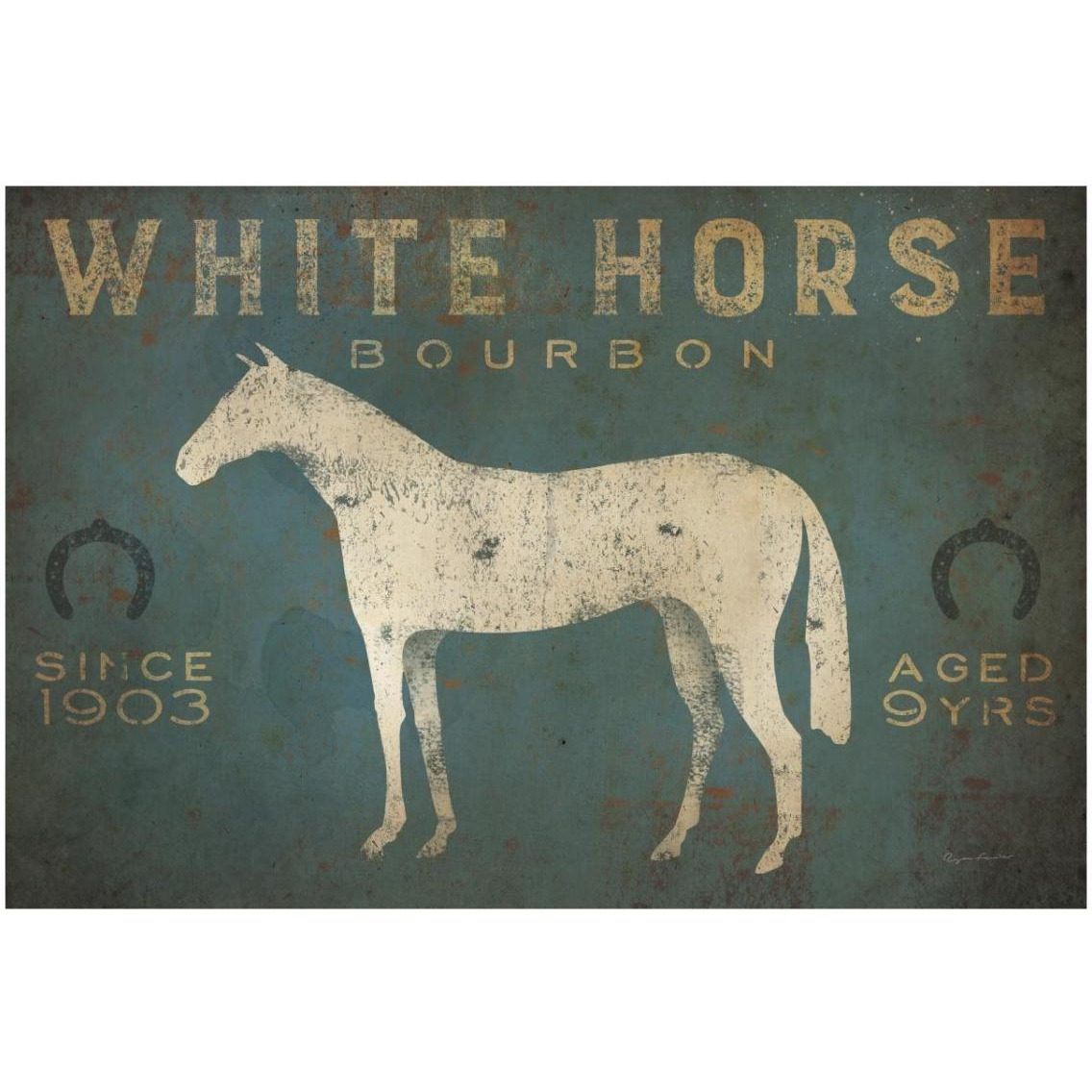 White Horse No Kentucky -Paper Art-32&quotx22"