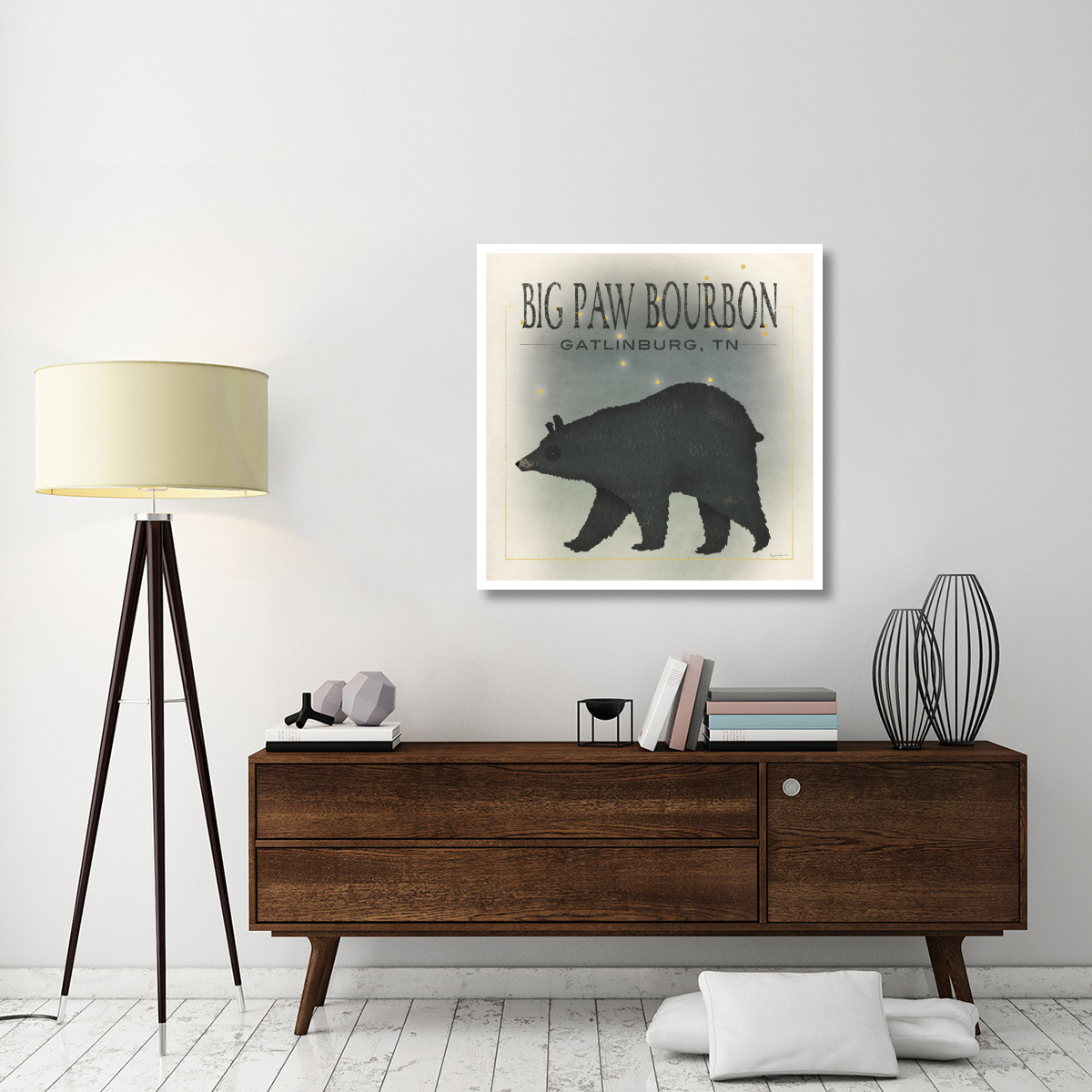 Ursa Major Big Paw Bourbon -Paper Art-38&quotx38"