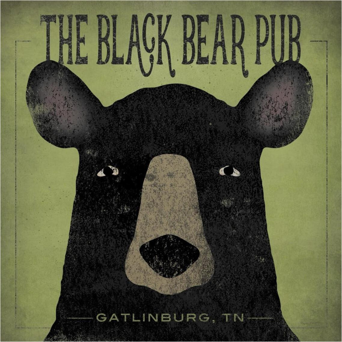 The Black Bear Pub -Paper Art-38&quotx38"