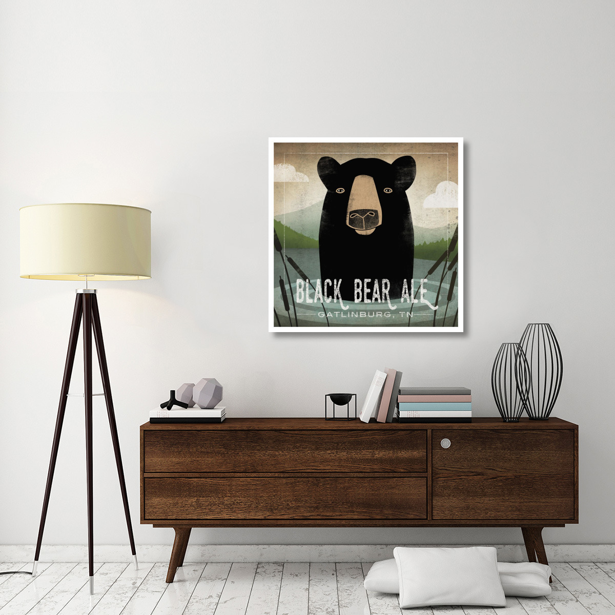 Skinny Dip Black Bear Ale -Paper Art-38&quotx38"