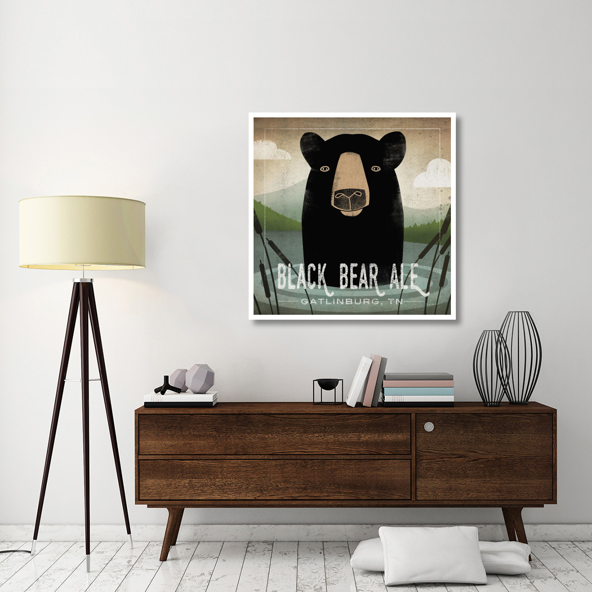 Skinny Dip Black Bear Ale -Paper Art-42&quotx42"