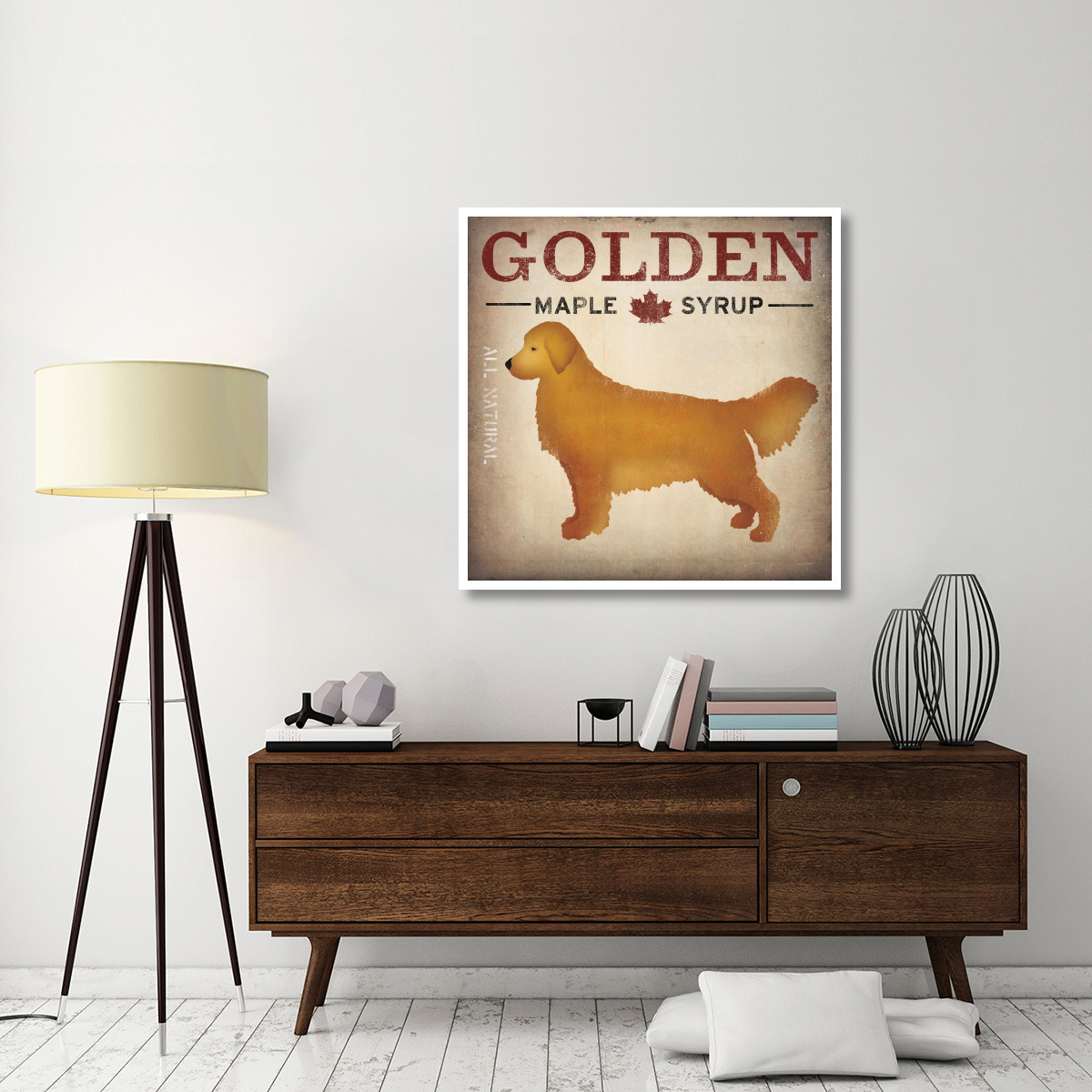 Golden Dog at Show No VT -Paper Art-42&quotx42"