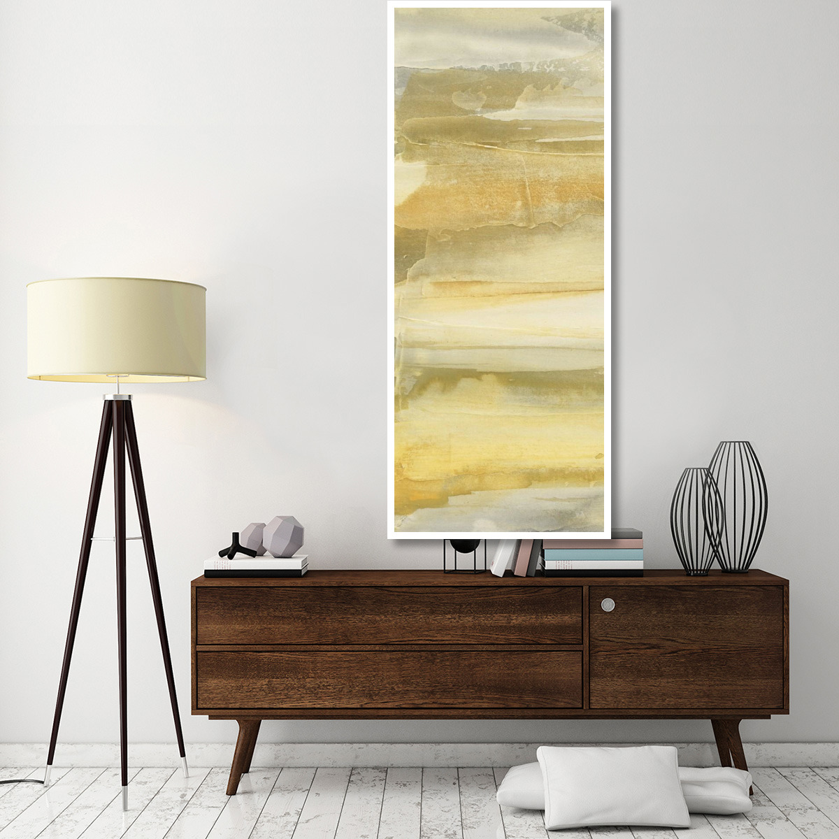 Grey and Gold II -Paper Art-32&quotx77"