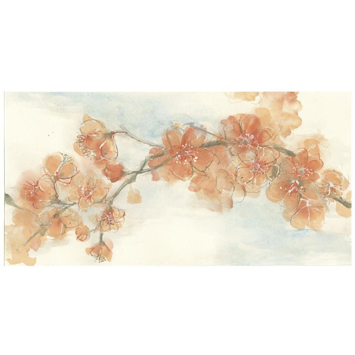 Peach Blossoms II -Paper Art-26&quotx14"