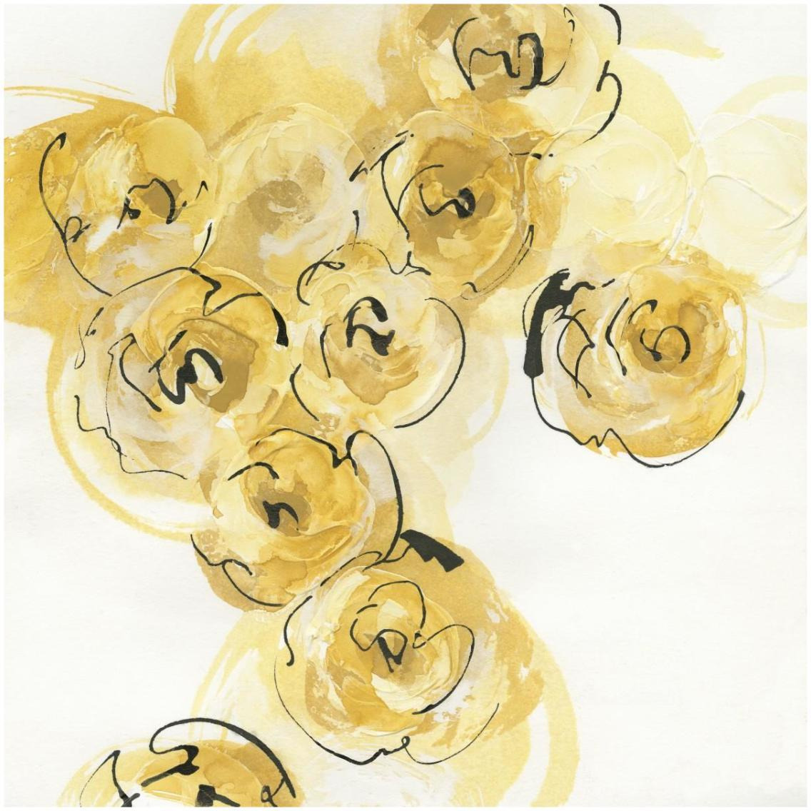 Yellow Roses Anew I -Paper Art-32&quotx32"