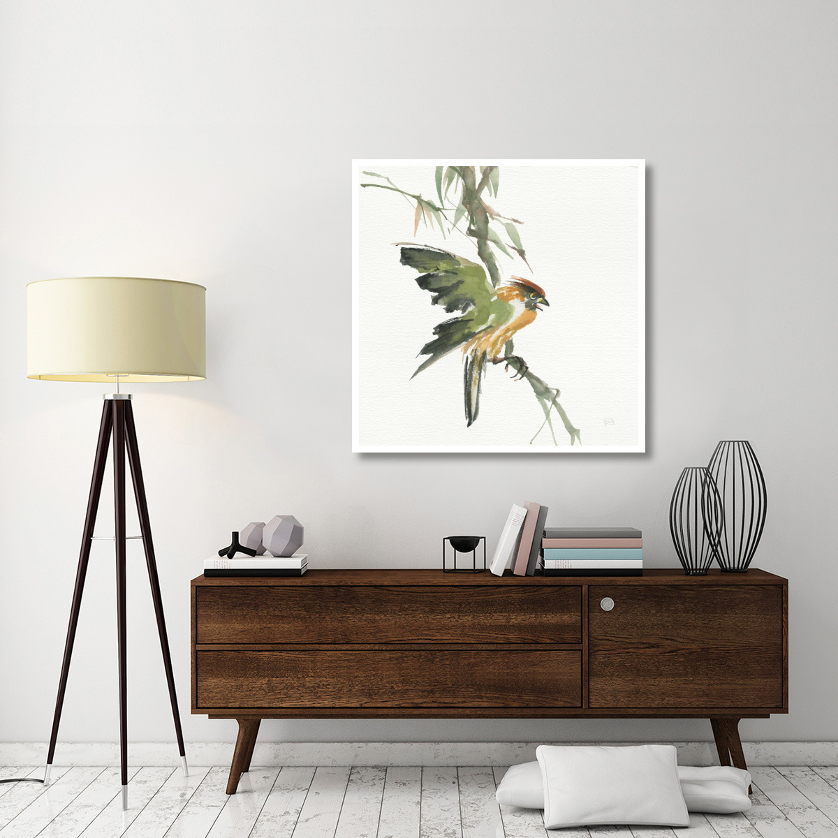 Formosan Firecrest -Paper Art-42&quotx42"