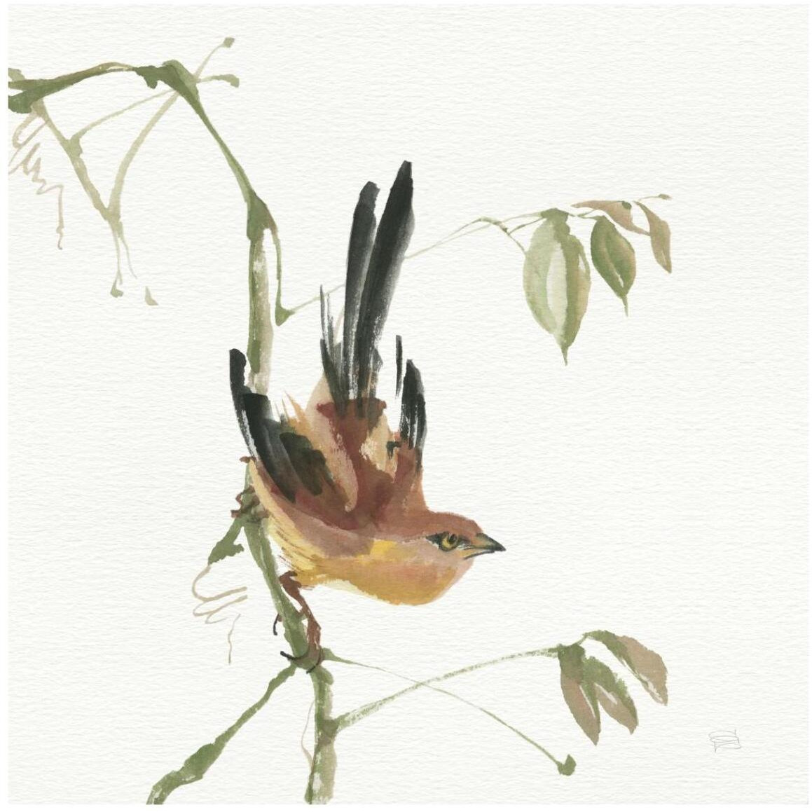 Mountain Bush Warbler -Paper Art-42&quotx42"