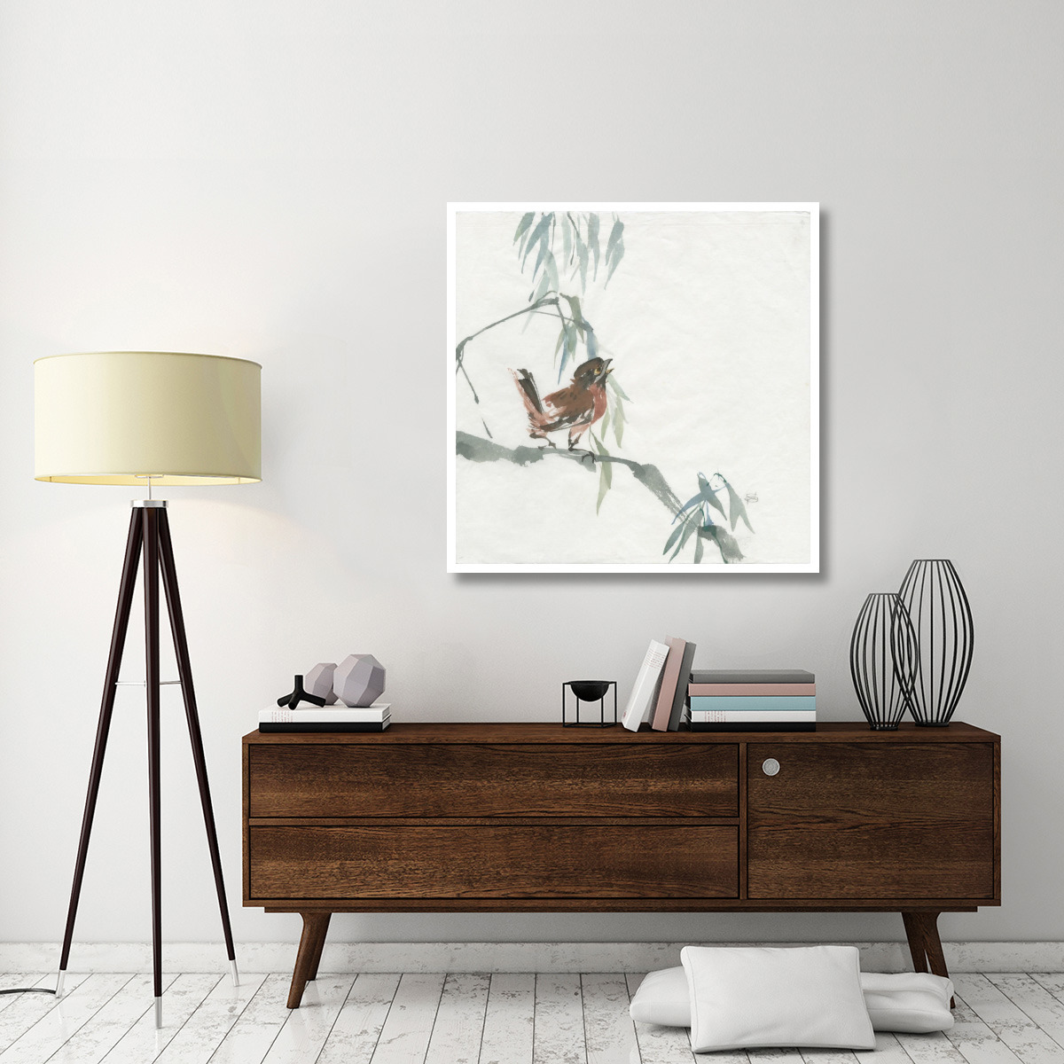 Russet Sparrow -Paper Art-42&quotx42"