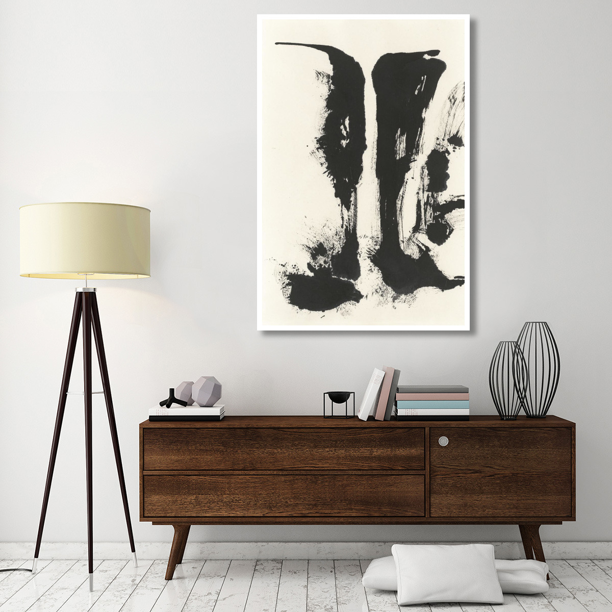 Sumi Waterfall View V -Paper Art-42&quotx62"