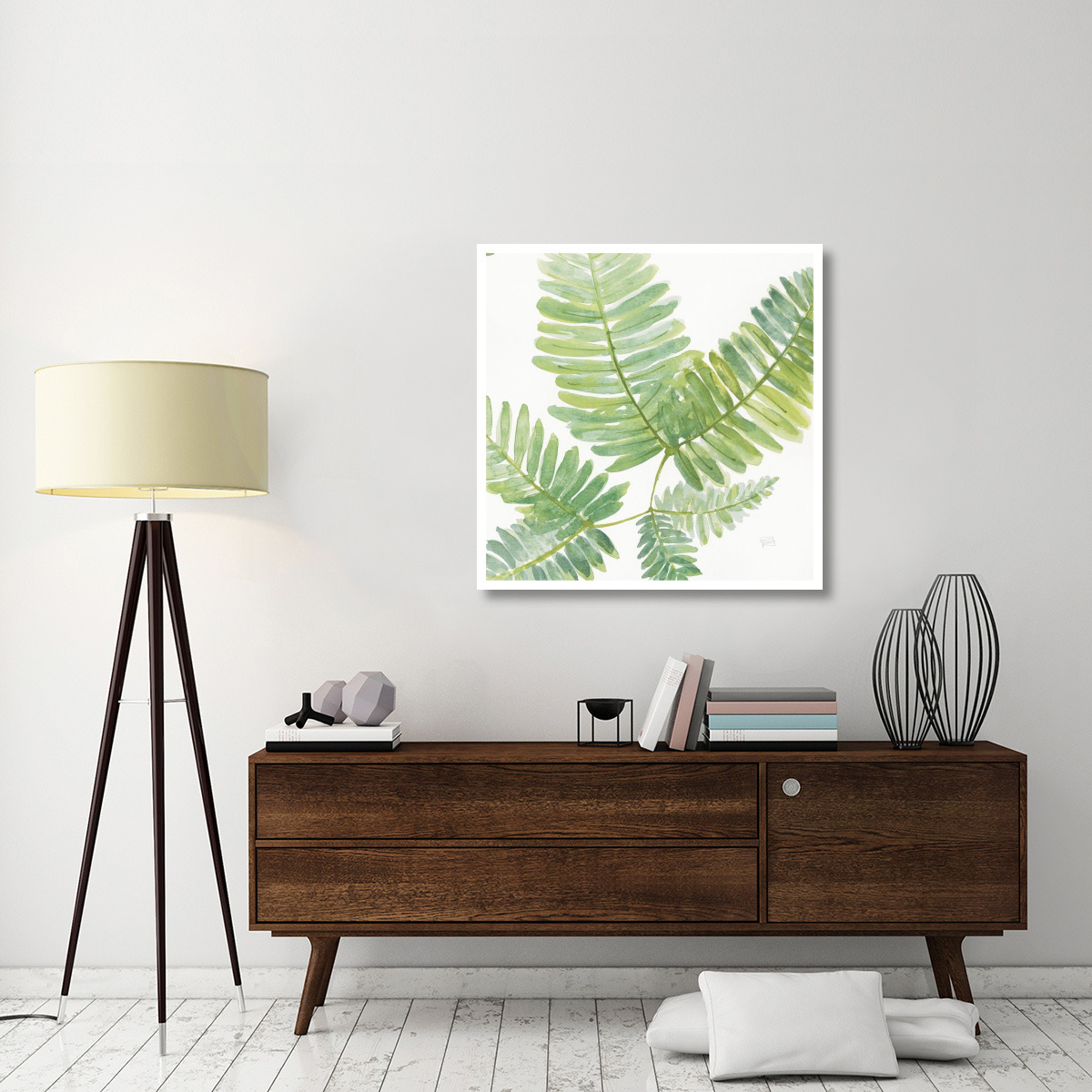 Ferns Square II -Paper Art-38&quotx38"