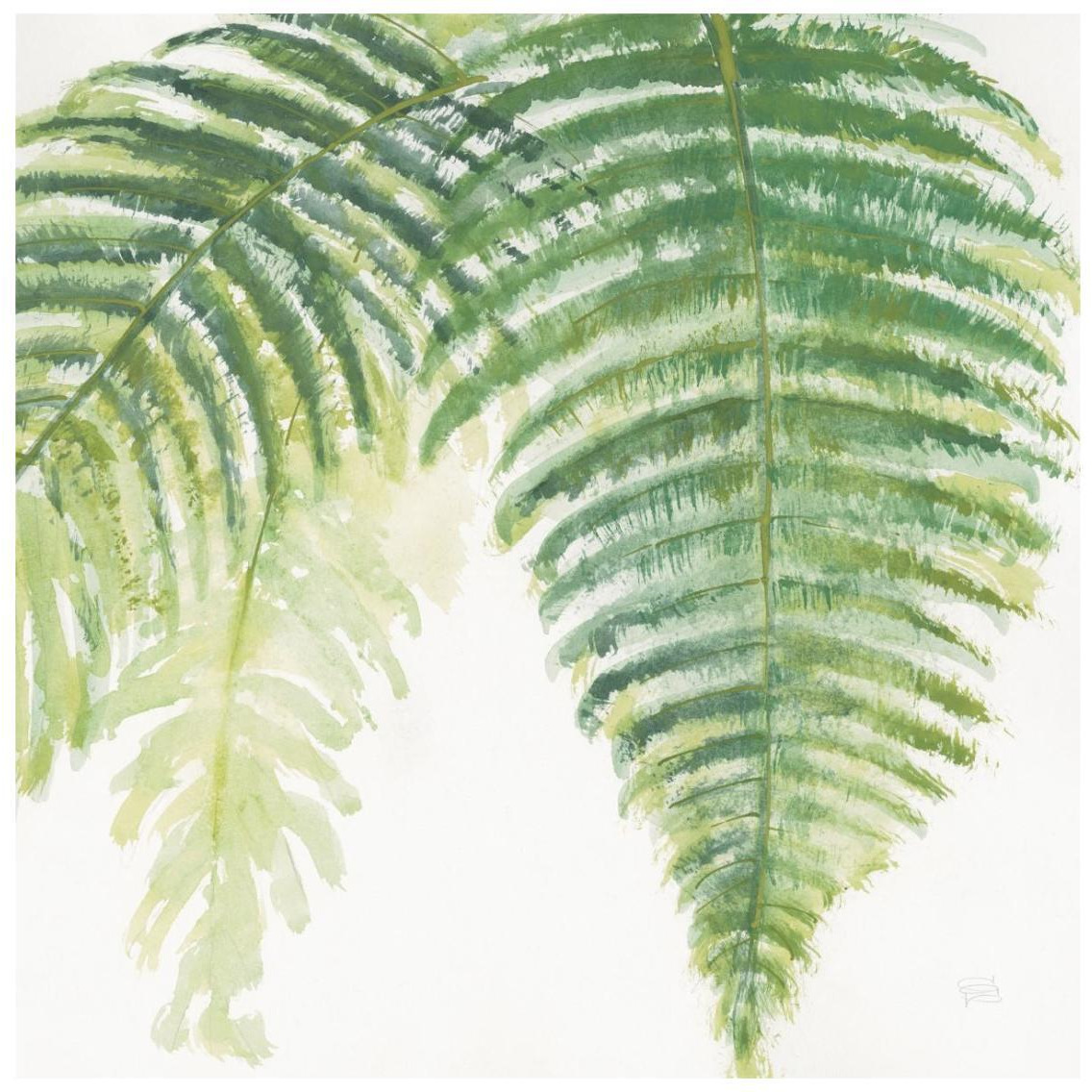 Ferns Square III -Paper Art-26&quotx26"